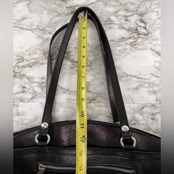 Patricia Nash Heritage Leather Poppy Tote Bag BLACK Shoulder Handbag Purse - Picture 11 of 13